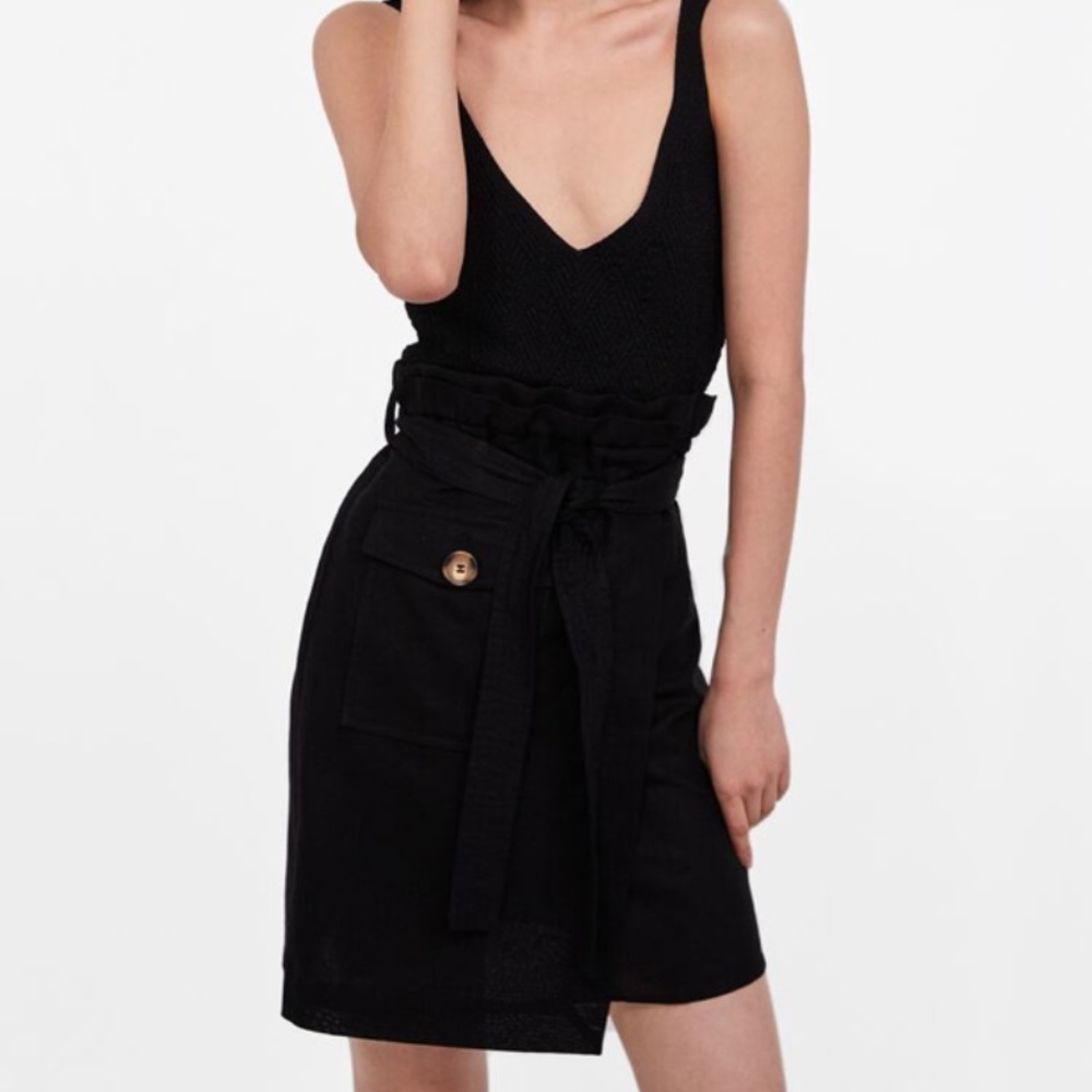 Zara linen asymmetrical zara skirt
